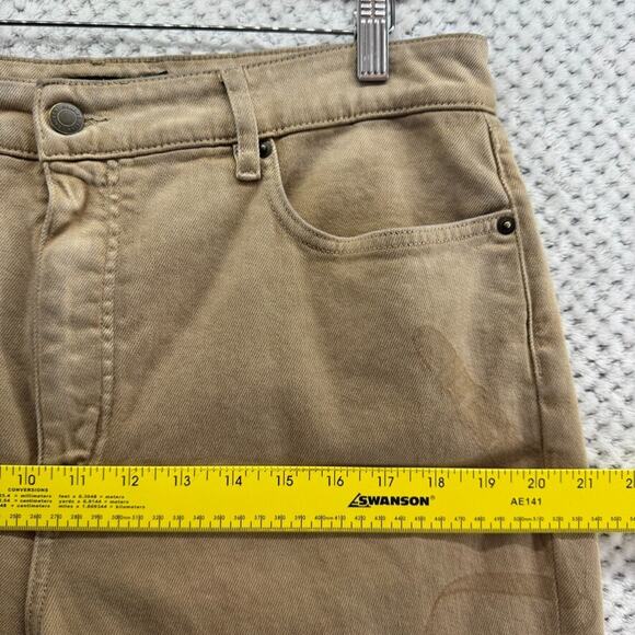 Lauren Ralph Lauren Jeans Women 16 Beige Denim High Rise Slim Straight Western - Picture 15 of 16